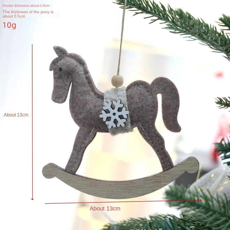 Decoraciones de Ciervo y Caballo de Felt Nórdico para Navidad - Adornos para Árbol, Hotel o Ventana — imagen 10