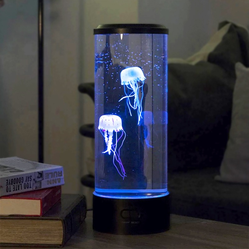 Jellyfish Water Tank Aquarium LED Lamp Color Changing Bedside for Home Bedroom Decoration Kids Gifts — image 4
