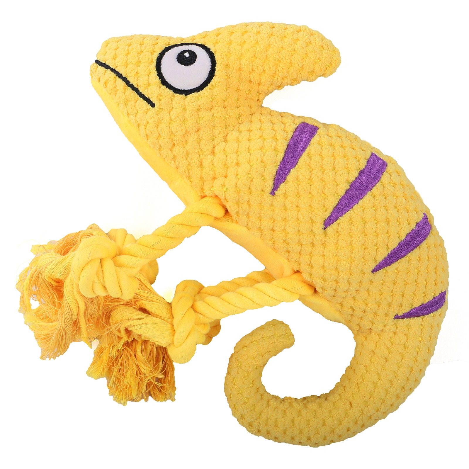 Medium to large-sized dog plush filled chameleon pull-out interactive and sturdy pet toy, vocalization dog toy — image 6