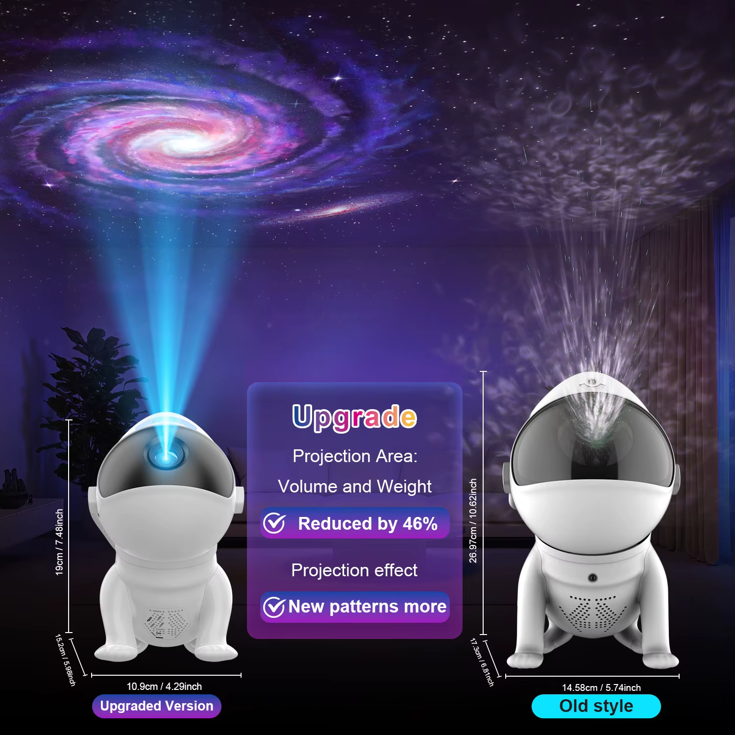 Star Projector Space Dog Projector Night Light 13 High-Definition Galaxy Discs Bedroom Decor Space Projector Birthday Gift — image 4