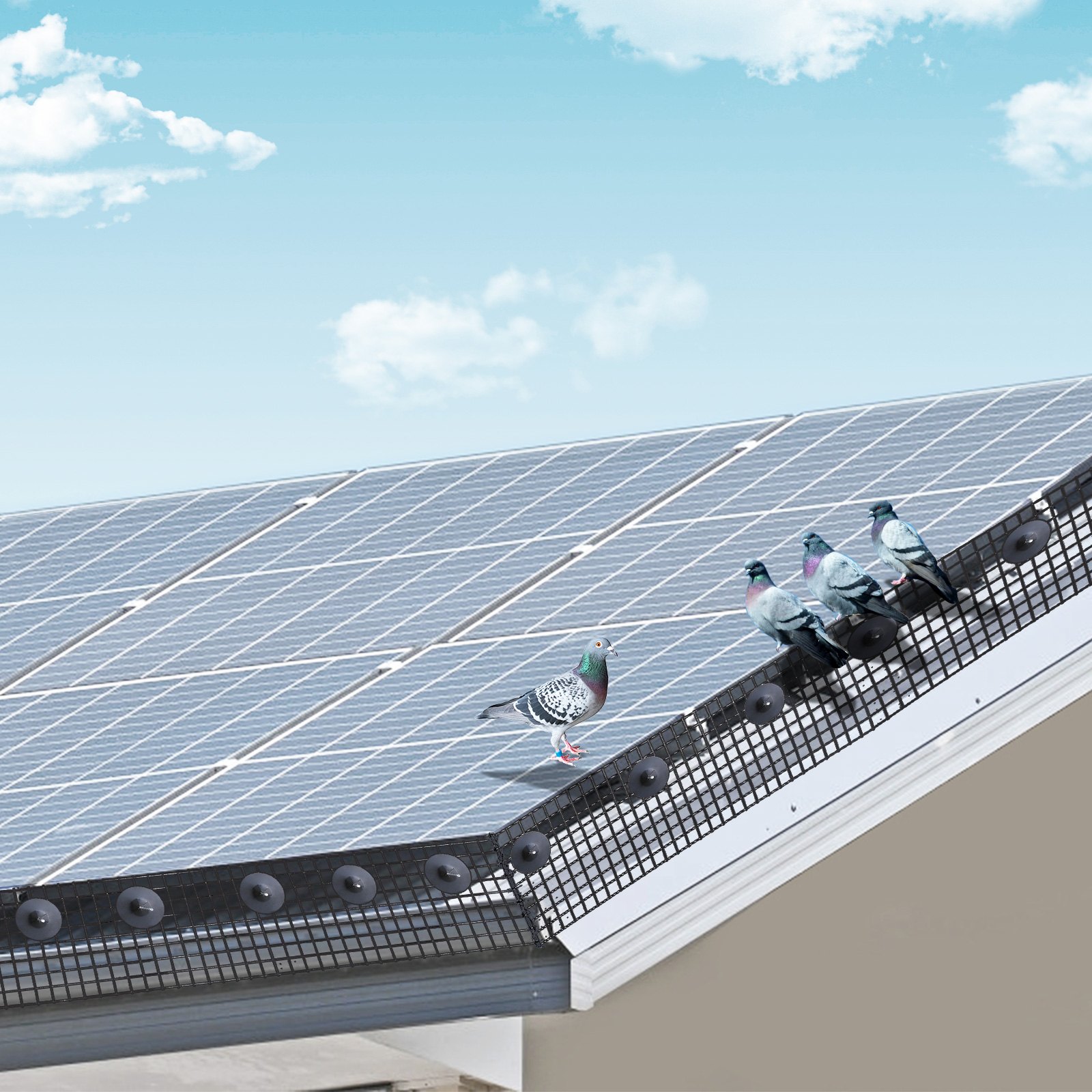Kit de guardián solar VEVOR de 8 pulgadas x 100 pies con revestimiento antirrusto en PVC recubierta, incluye 50 piezas de alambre para neumáticos — imagen 3