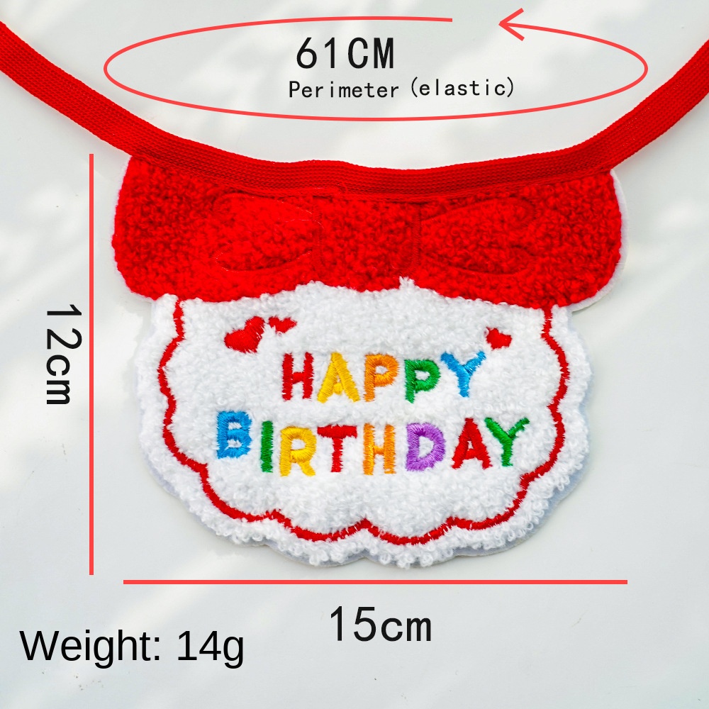 Pet birthday drool scarf cat bib scarf dog cat hat — image 19