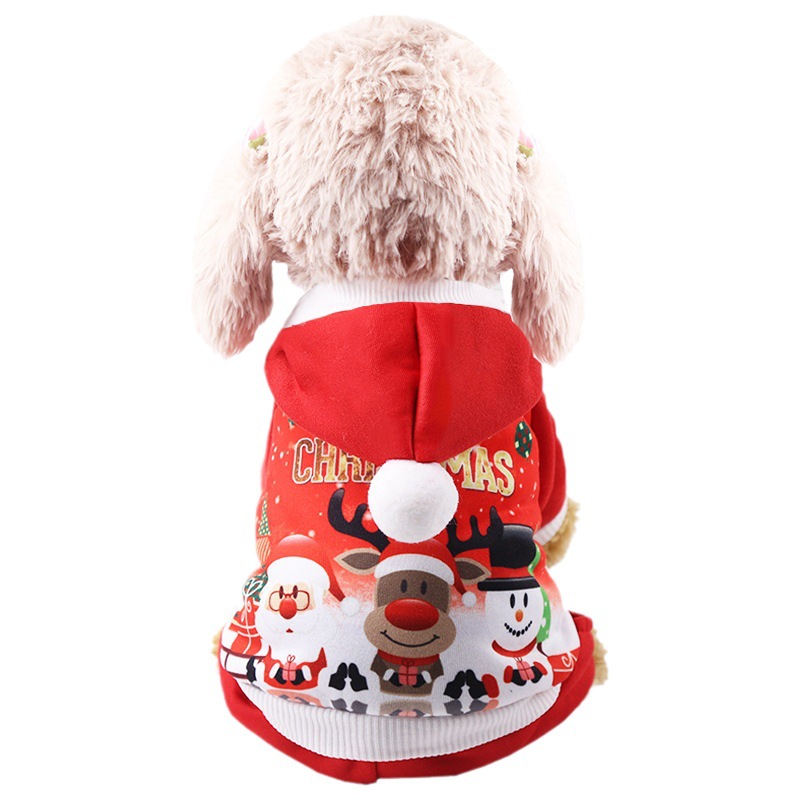 Christmas Plush Cat Dog Pet Autumn/Winter Teddy Bear Fighting Clothes — image 1