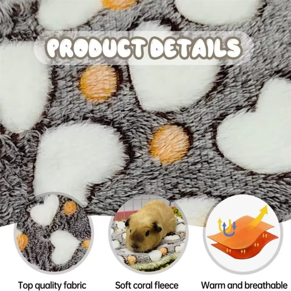 Comfortable Winter Mat Warm Padding Chew-Resistant Small Animal Sleeping Bag Washable Pet Bed Pad Small Pets — image 5