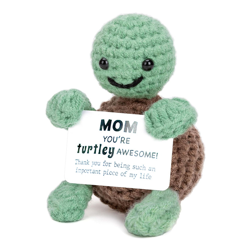 Handmade Knitted Doll Penguin Potato Turtle Dinosaur Donut Cartoon — image 16