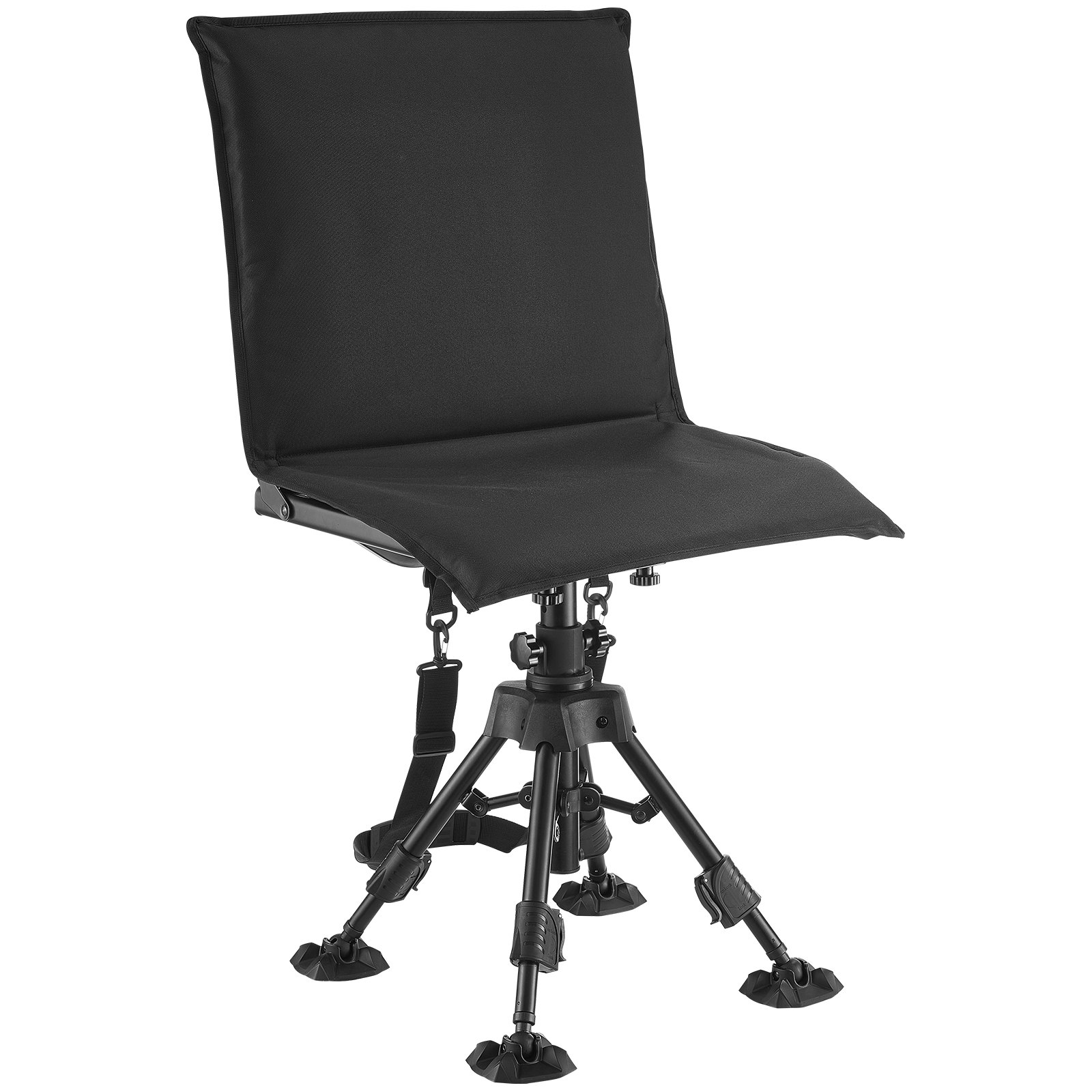 Silla de Caza Silenciosa 360°, Asiento Portátil Reclinable con Cadena de Soporte, Estructura de Acero Resista, Cubierta de Asiento Removible, Pies Antideslizantes, Ajuste de Altura, Capacidad 158 kg para Pesca — imagen 1