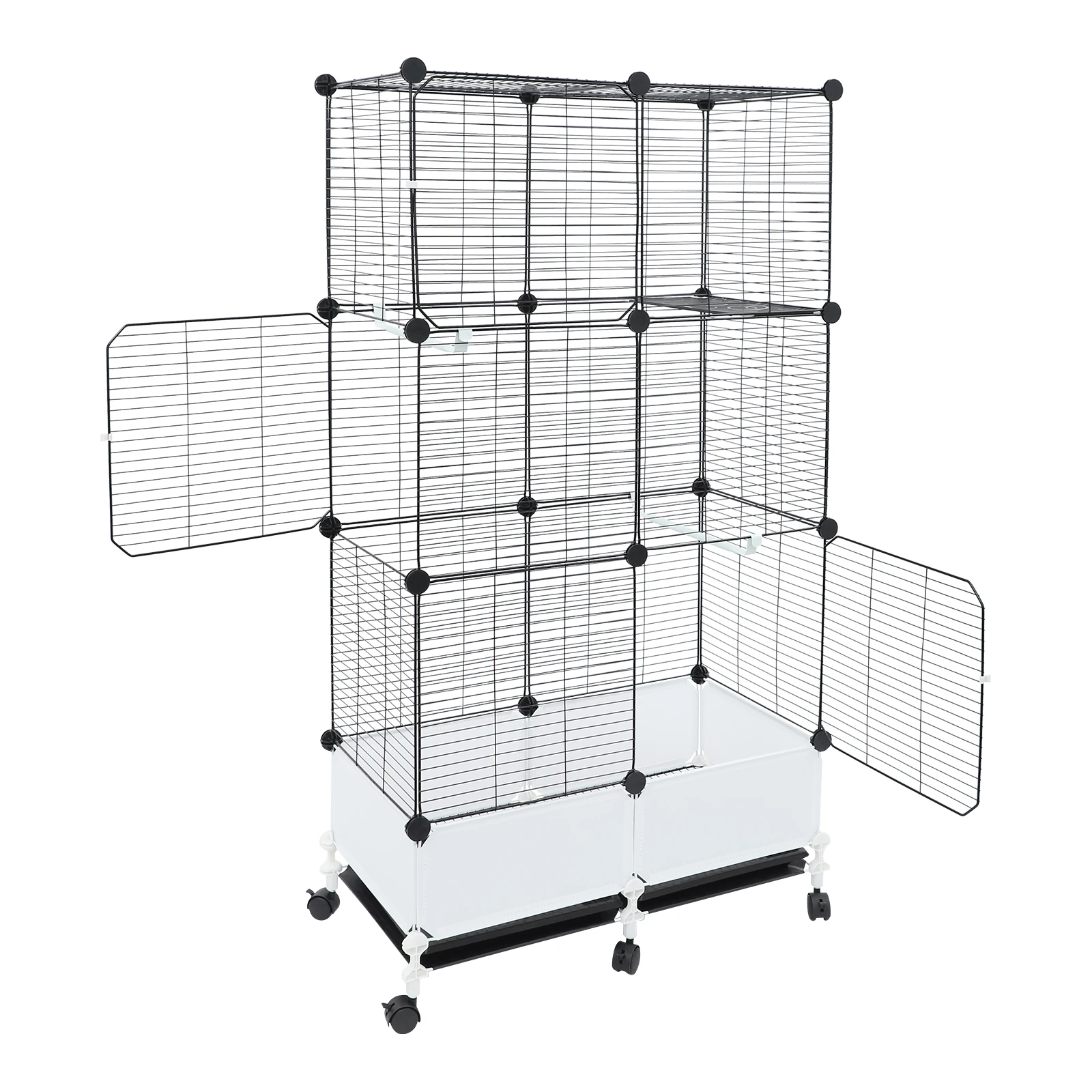 Large Parrot Cage, Standing Bird Cage 29x14x55 Inch, Spacious Birdcage with Splash Guard & 6 Locking Wheels — image 1