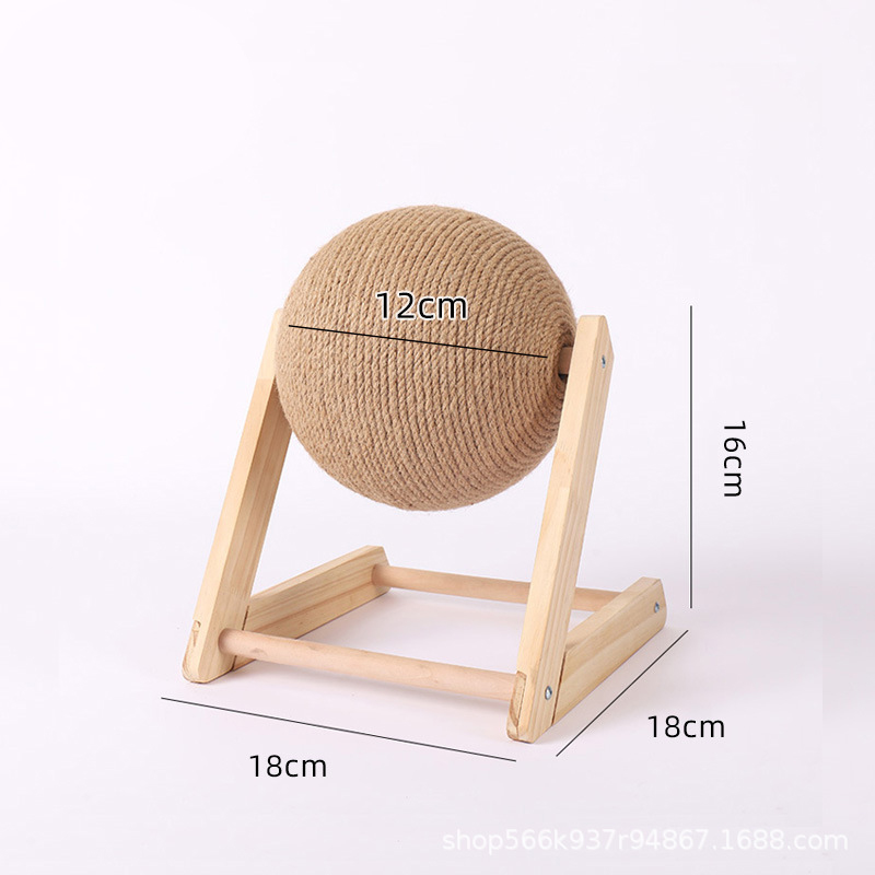 Tablero de Rasguño para Gatos Juguetes para Gatos de Madera Columna de Rasguño para Gatos Fácil de Limpiar Accesorios para Mascotas — imagen 4