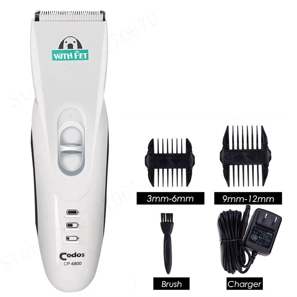 Codos CP-6800 Professional Dog Hair Trimmer Rechargeable Electric Pet Clipper Cat Grooming Shaver Cutter Animals Haircut Machine — image 3