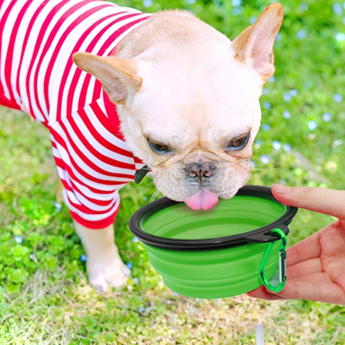 Bolsas de Comida para Perros Colapsables, 2 Piezas - Para Gatos y Perros, Platos Portátiles para Alimentación y Hidratación en Viajes con 2 Corchetes — imagen 6