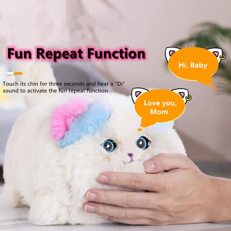 Juguetes de Peluche Eléctricos de Simulación: Gato y Perro Adorables, Interactivos para Niños, Huggy Pets, Habla, Juguete Electrónico, Regalo para Niños, Cumpleaños — imagen 3
