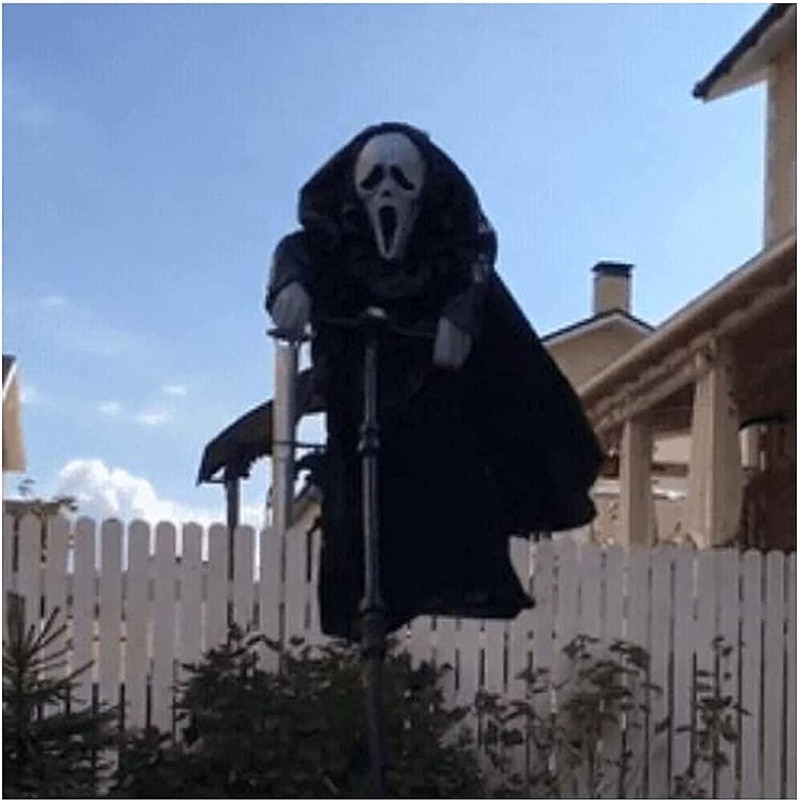 Creative Garden Ghostface Scarecrow Yard Hanging Scaring Scream Halloween Ghostface Scarecrow Decoration Repeller Bird — image 6