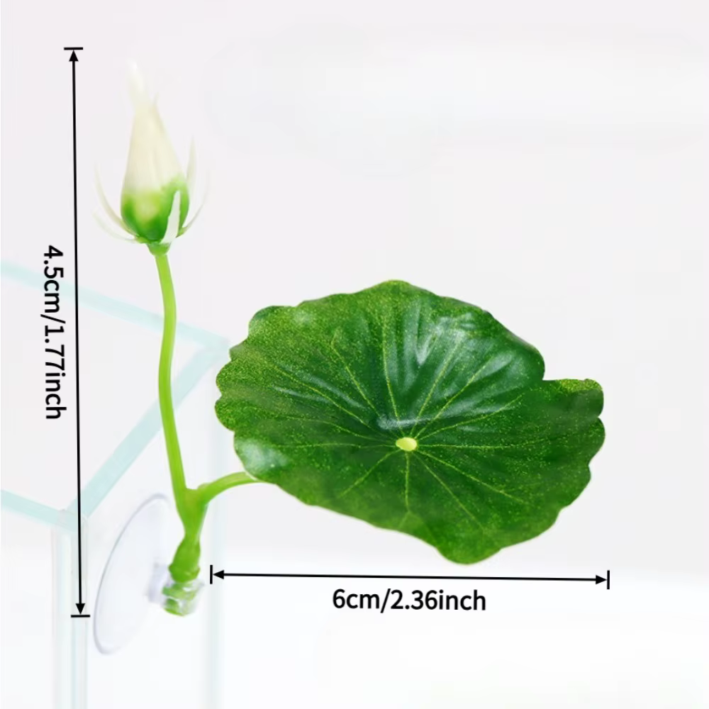 Hammaca para peces betta de Green Leaf - Decoración segura para acuario que reduce el estrés con cúpula de sujeción fuerte y planta artificial — imagen 2
