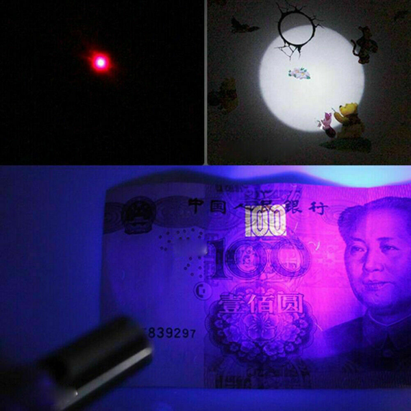 2PCS 3 in1 1mw USB Rechargeable Pet Toy Pen Flashlight Red laser Beam UV Light 3-Modes Lamp — image 7