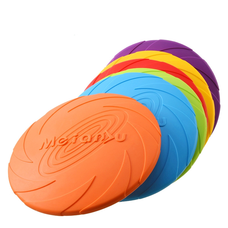 Meianju Dog Frisbee Pet Toys Interactive Toys Pet Frisbee Floating Bite resistant Retrieving Training — image 3