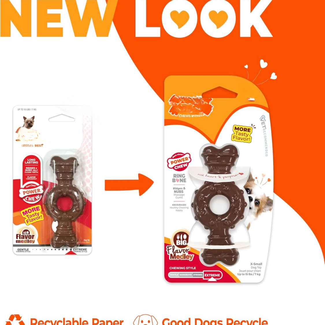 Power Chew Ring Bone Dog Toy Flavor Medley, XSmall Durable Chew Toy For Aggressive Chewers — image 4