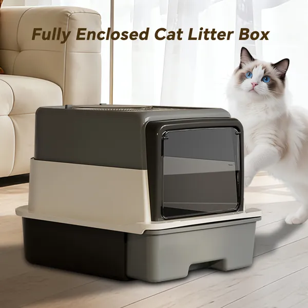 Caja de Arena para Gatos Mejor Calificada 2026, Cajón Extraíble, Sin Necesidad de Pala, Combina con Decoración Moderna — imagen 4