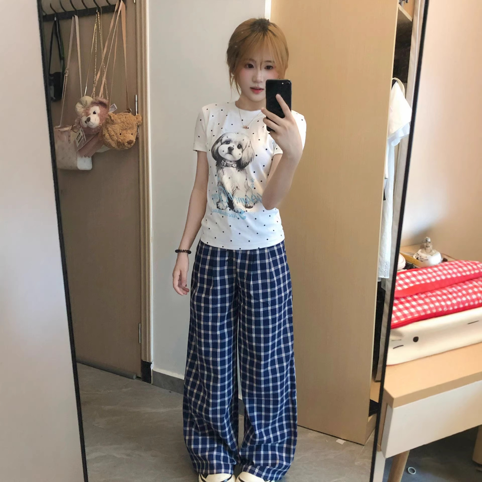 Dog Print Cotton Short Sleeve T-Shirt for Women — image 3