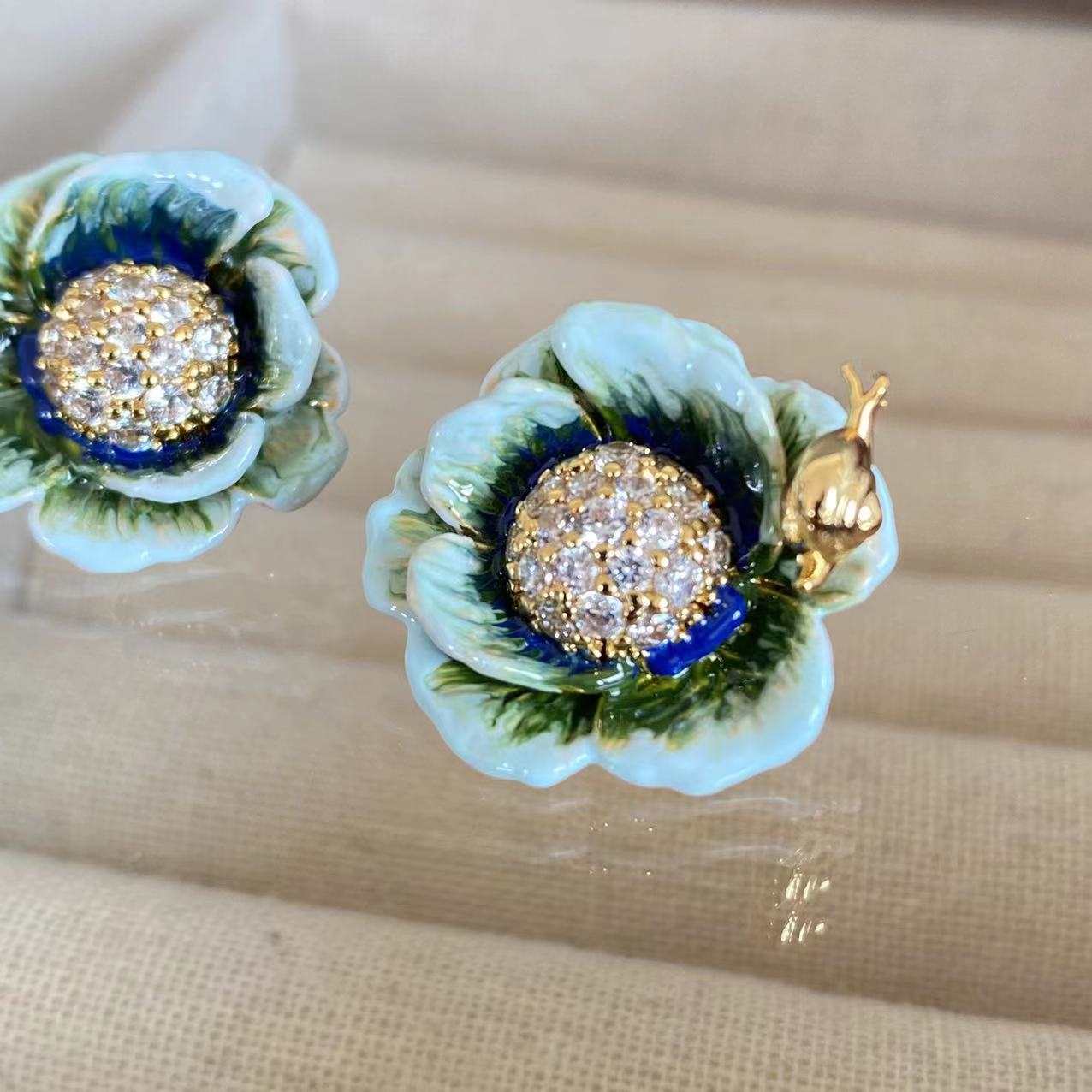 Pulseras de gafas de colores para huerta de verduras con calabacín, caracol y zircón — imagen 3