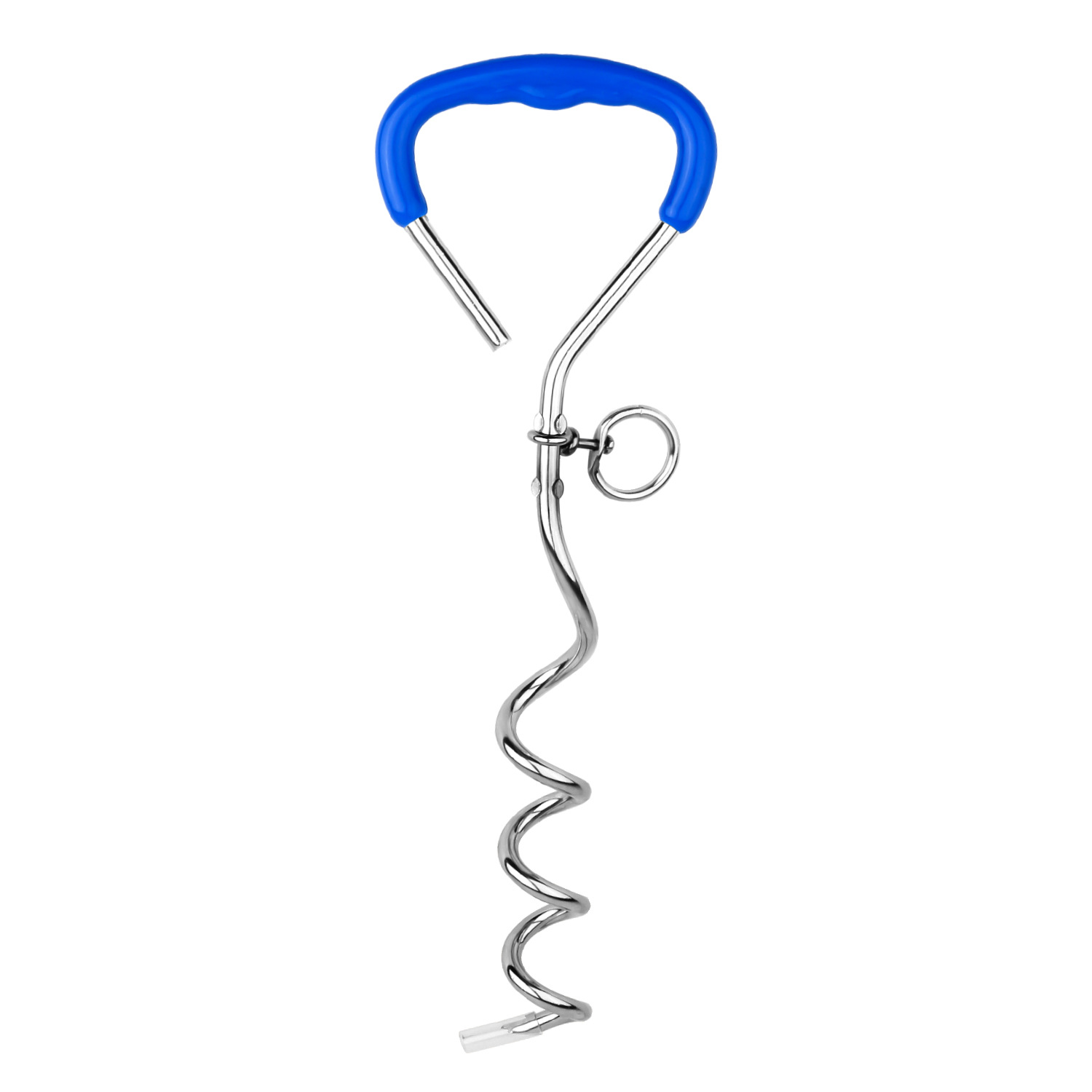 Outdoor Pet Supplies Dog Stake Chrome Plated Spiral Ground Anchor Dog Tether Stock — image 2