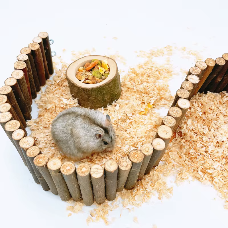 Random Shape Pet Hamster Fruit Wood Food Bowl Hamster Golden Bear Squirrel Food Bowl Log Gnawing Toy for Small Animals Food Bowl — image 3