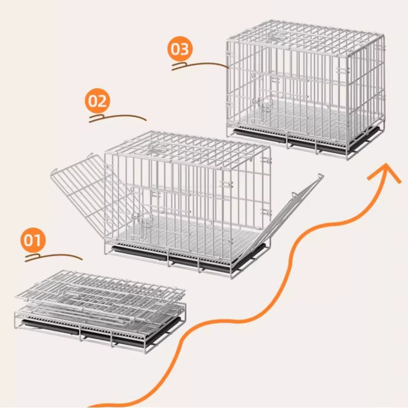 Caja para Perros Pequeños Barra de Puerta para Canes Medianos Interior con Área Sanitaria para Yorkshire Terrier y Otros — imagen 6