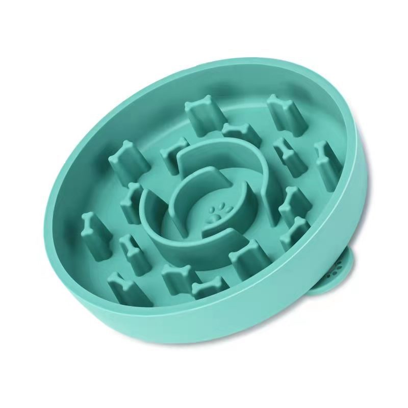 Pet Slow Food Bowl Pet Utensil Anti-Choking Slow Food Suction Cup Non-Slip Silicone Slow Food Bowl For Cats And Dogs — image 1