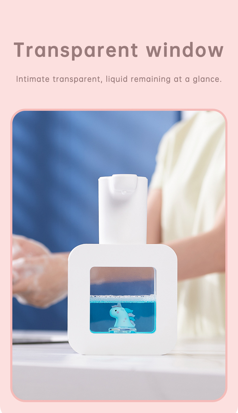 Cute Cat Rechargeable Touchless Automatic Soap Dispenser 400ml Kids foam Soap Dispenser with Night Light — image 10
