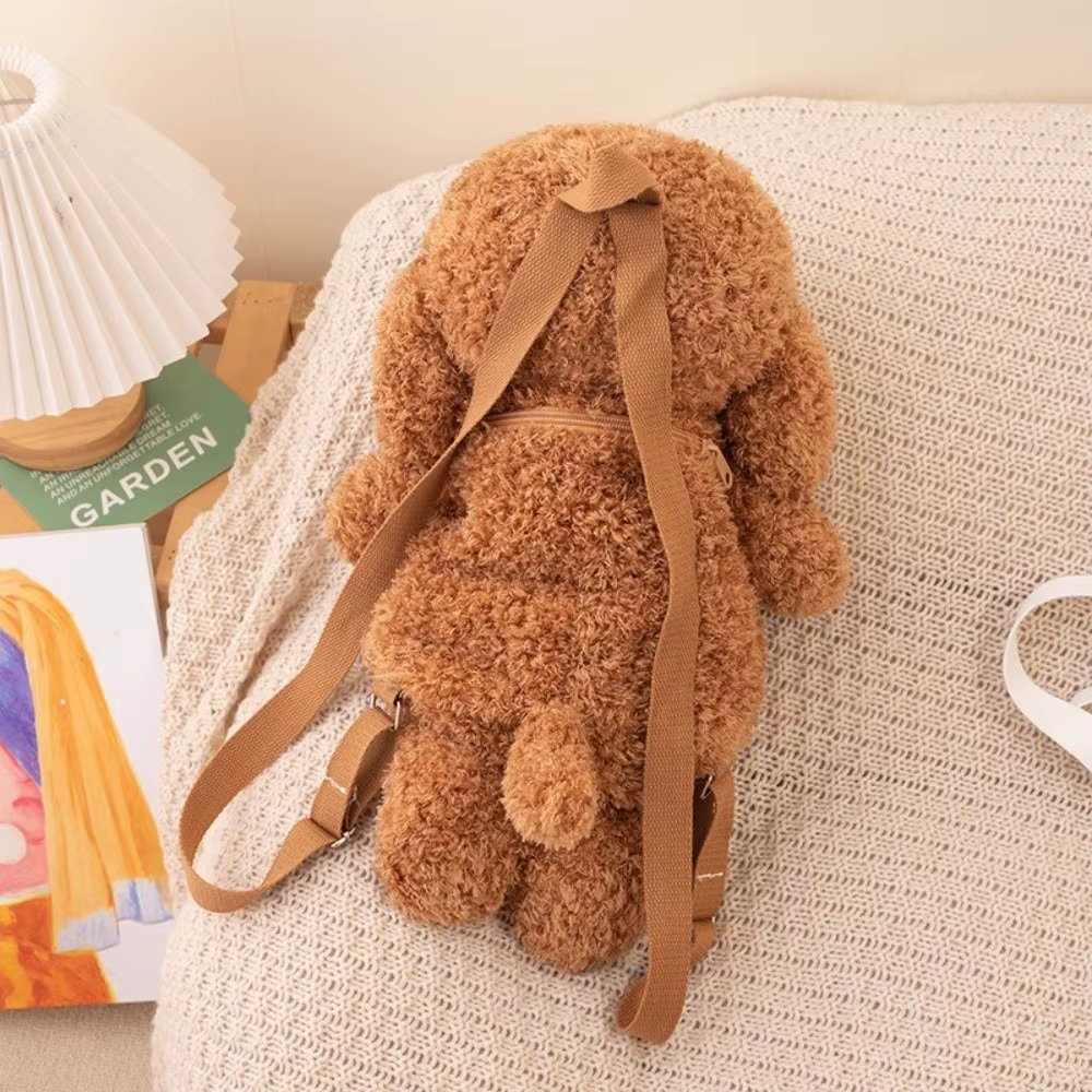 Mochilas de Teddy Perro con forma de Poodle Kawaii para Niñas Estudiantes — imagen 2