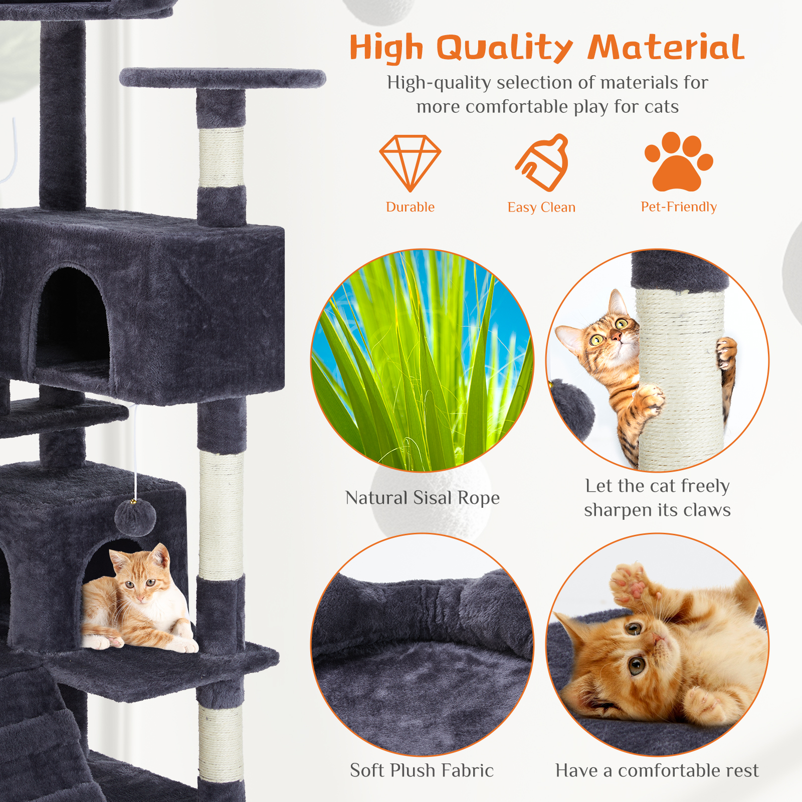 Multi Functional Cat Treehouse Cat Climbing Frame — image 6