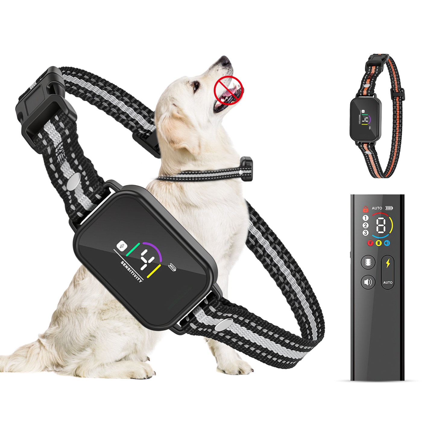 Collar Antiladridos y de Descarga 2 en 1 para Perros Collar de Entrenamiento con Control Remoto Recargable Impermeable IP68 con 3 Canales para Perros Medianos y Pequeños — imagen 8