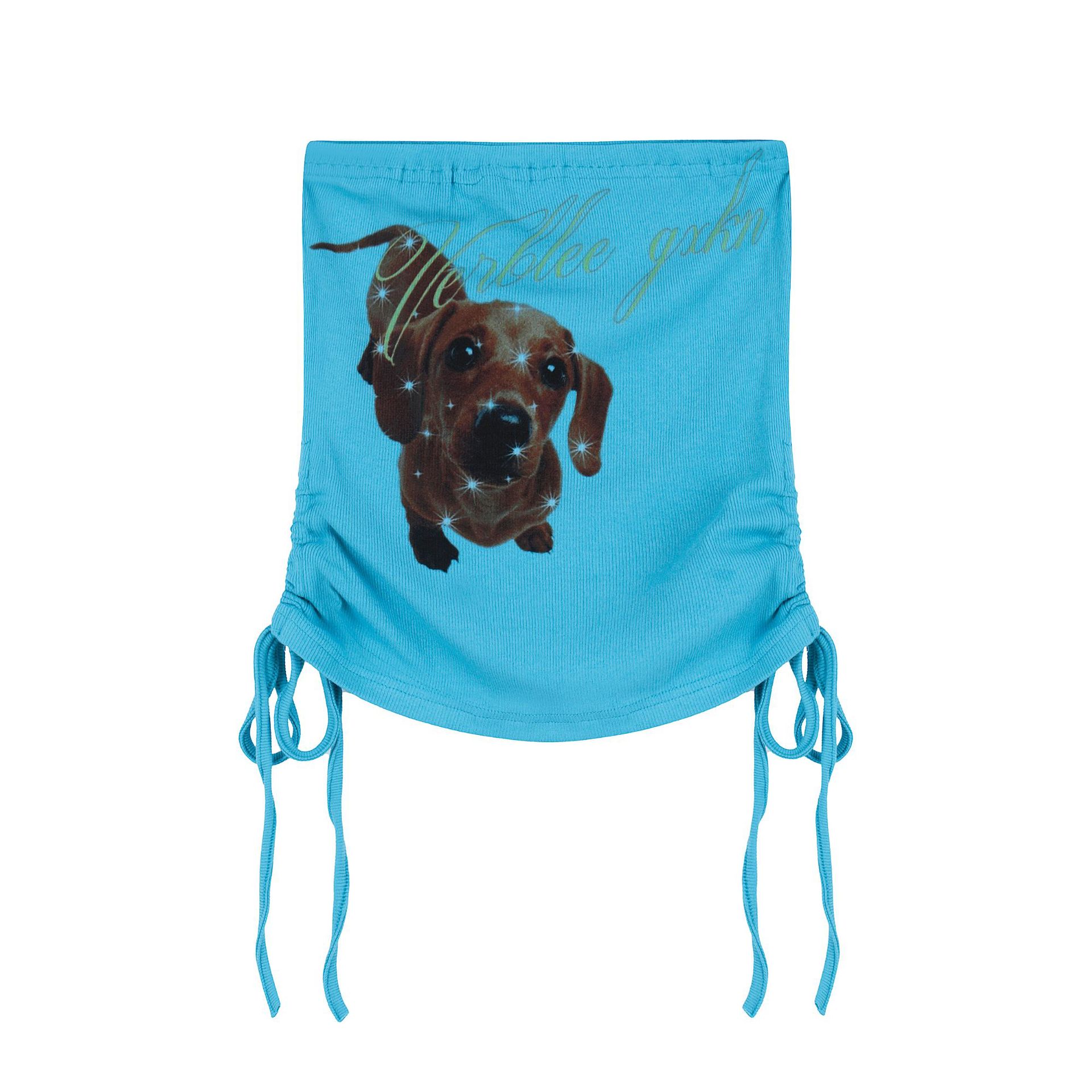 Top sin Cuellos con Diseño de Perro Salchicha, Detalle de Cordón — imagen 3