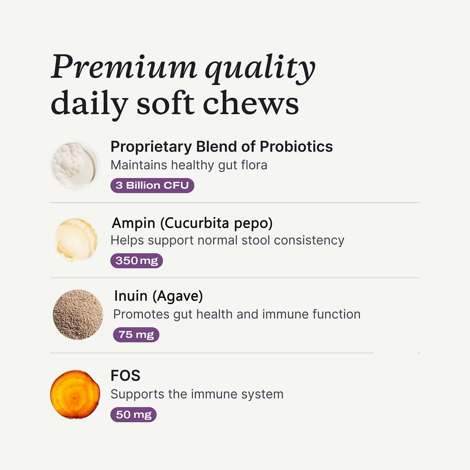 Suplementos Probióticos para Perros - Chews de Probióticos para Salud Intestinal, Diarrea Ocacional y Alergias Estacionales con Sabor de Carne — imagen 4