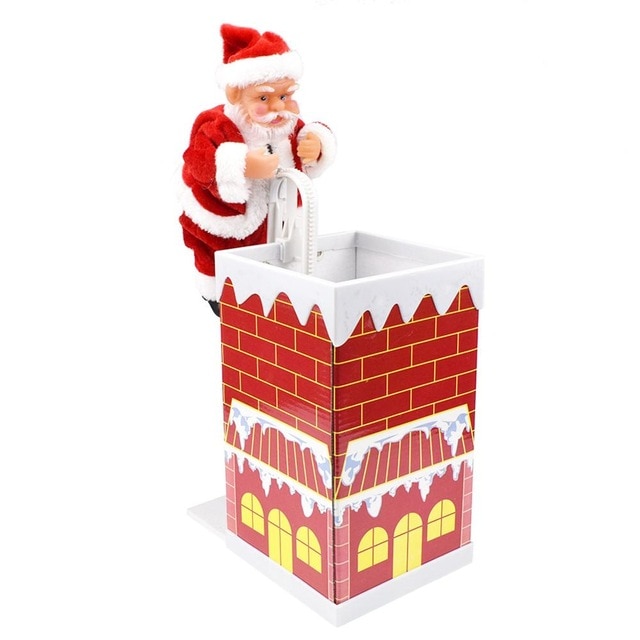 Muñeca de Santa Claus con Rebaño de Elks en Carruaje Eléctrico con Música para Niños Regalo Navidad Decoración Hogar — imagen 8