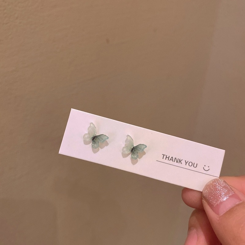 Juego de Pendientes de Mariposa Stereo Fashion Fairy: Pequeños, Simples, de Diseño Niche, Hipoalergénicos, de Celebridad Online — imagen 11