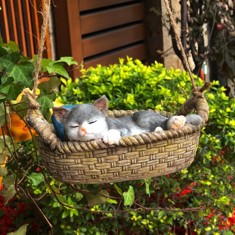 Outdoor cute kitten swing pendant — image 2