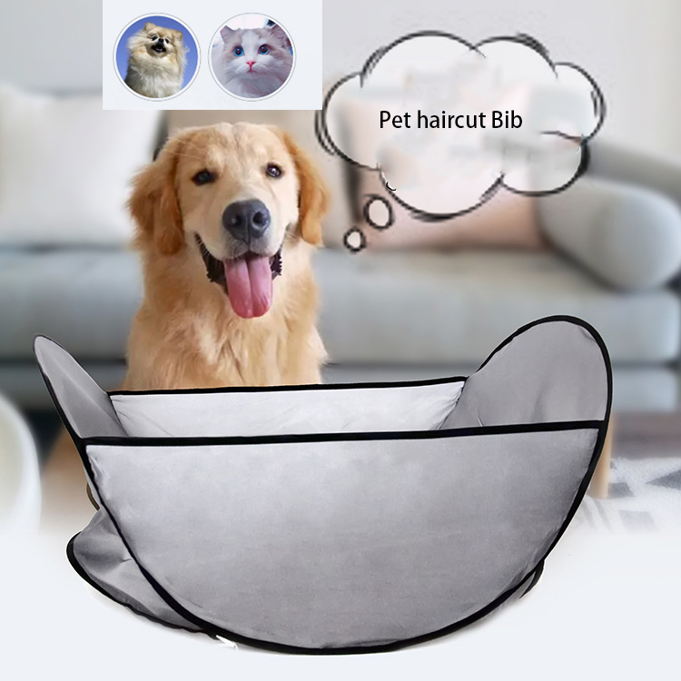 Household Cat And Dog Trimming Hair Trimming Beauty Cleaning Long Hair Can Be Connected To The Hair Bib Pet Shearing Bib — image 1