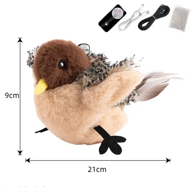 Cat toys touch sense sound teasing cat sticks plush simulation birds pet supplies grind teeth self pleasure relieve boredom — image 1