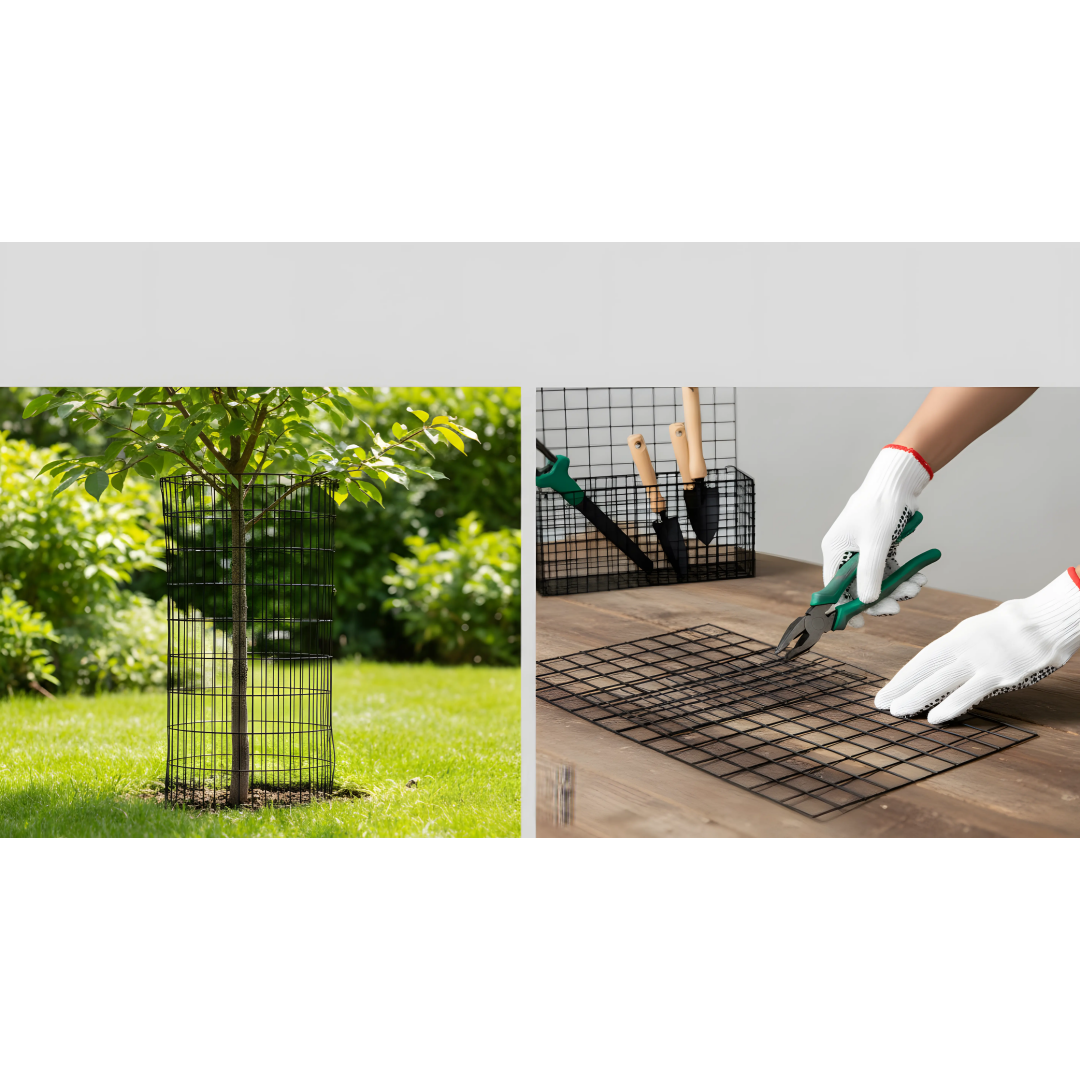 48 INCHx33 FT Black Vinyl-coated Metal Mesh, 16 Gauge 0.67 Inch Black PVC Metal Mesh, Black Welded Wire Mesh Support, Poultry Cage Protective Fence — imagen 5