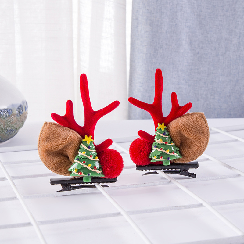 Deer Horn Headwear Hairpin Fairy Christmas Clip Hairpin Photo Taking Hairpin Cute Clip — image 9