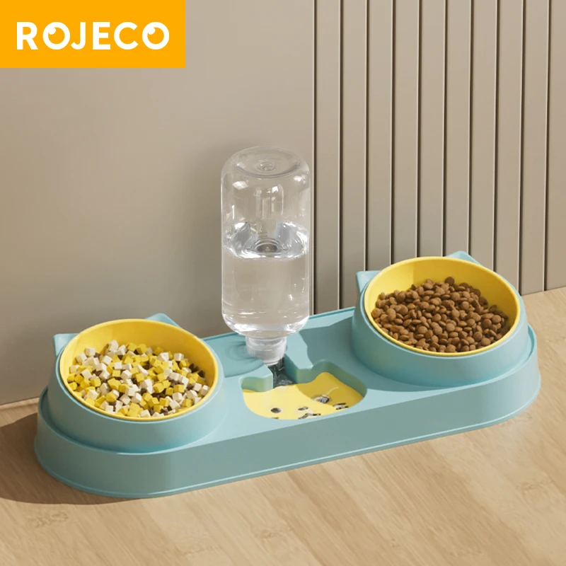 Bolsas de Alimento ROJECO 3 en 1 con Dispositivo de Agua Automático, Relleno de Agua y Comida para Gatos, Separación Húmedo/Seco — imagen 1