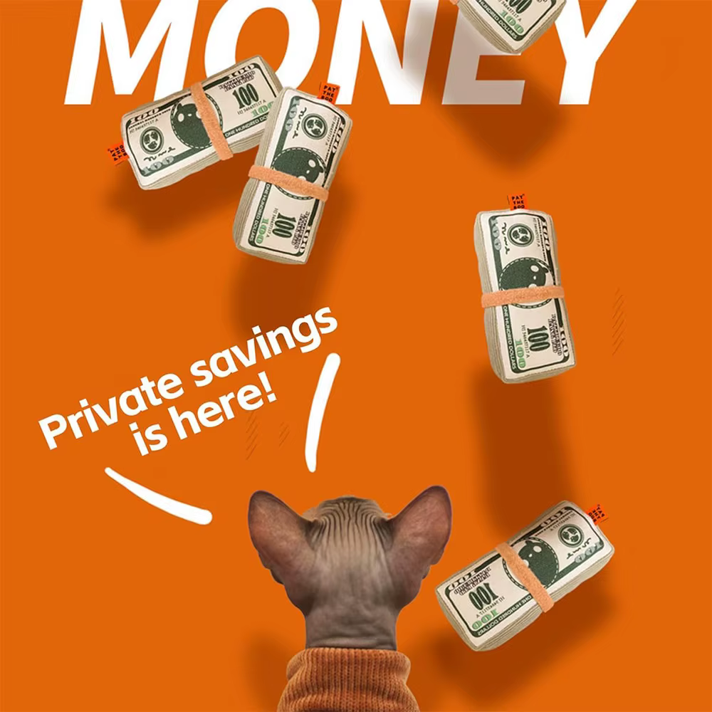Juguetes de Dinero para Perros Forma de Billetes Resistente a Mordiscos Indestructibles Sonido Interactivo Autoentretenimiento para Cachorros Gatos y Mascotas Entrenamiento — imagen 2