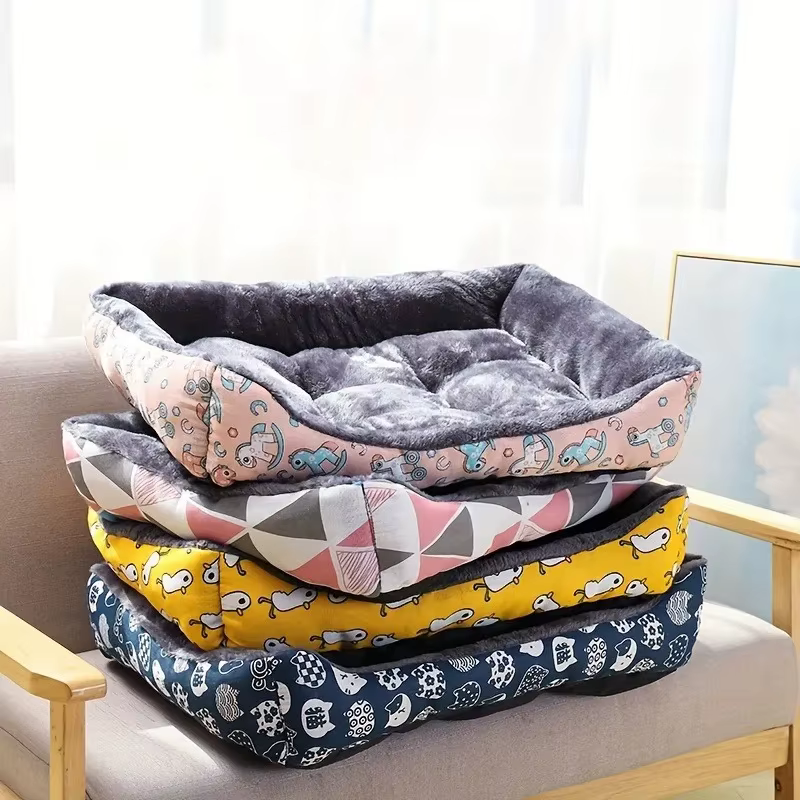 Cojín de sofá cama para perros, productos de invierno para mascotas, accesorios de cojín para perros, cesta de suministros para perros de gran, mediano y pequeño tamaño, cama para gatos domésticos — imagen 3