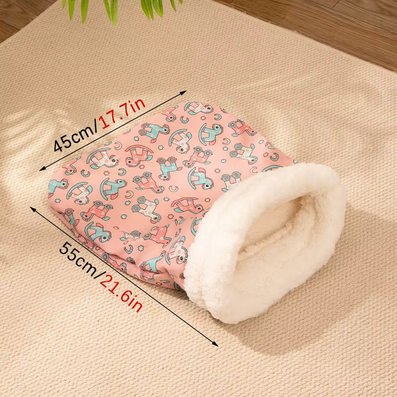 Cama de Dormir para Mascotas con Lana de Cordero para Invierno: Bolsa Caliente para Gatos y Kitten — imagen 4