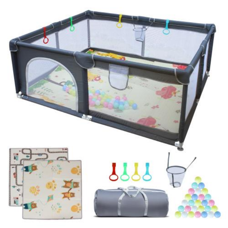 Corral de Tela para Bebé con Cerca Desmontable, Uso Interior y Exterior, Universal para Niños y Mascotas — imagen 6