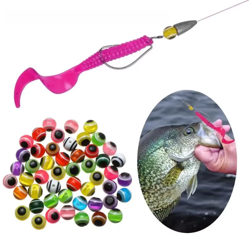 Cuentas de Pesca Fish Eye 30/80 Piezas, 4/6/8/10mm, Colores Mixtos, para Montajes Carolina y Texas, Kit de Cuentas Acrílicas DIY para Pesca de Róbalo — imagen 3