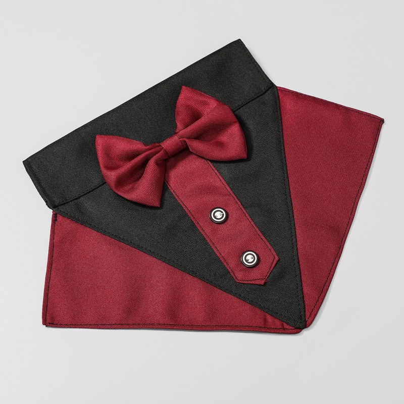 TANPOPO British style wedding suit dog bibs wedding triangle scarf pet scarf — image 4