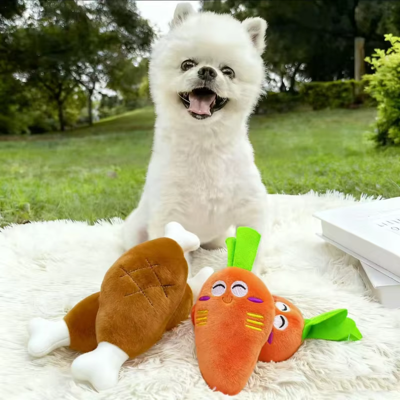 Carrot Sound Toy Chicken Leg Sound Toy Cat Dog Toys Wear-resistant Durable for Teething Fun And Entertainment — image 1