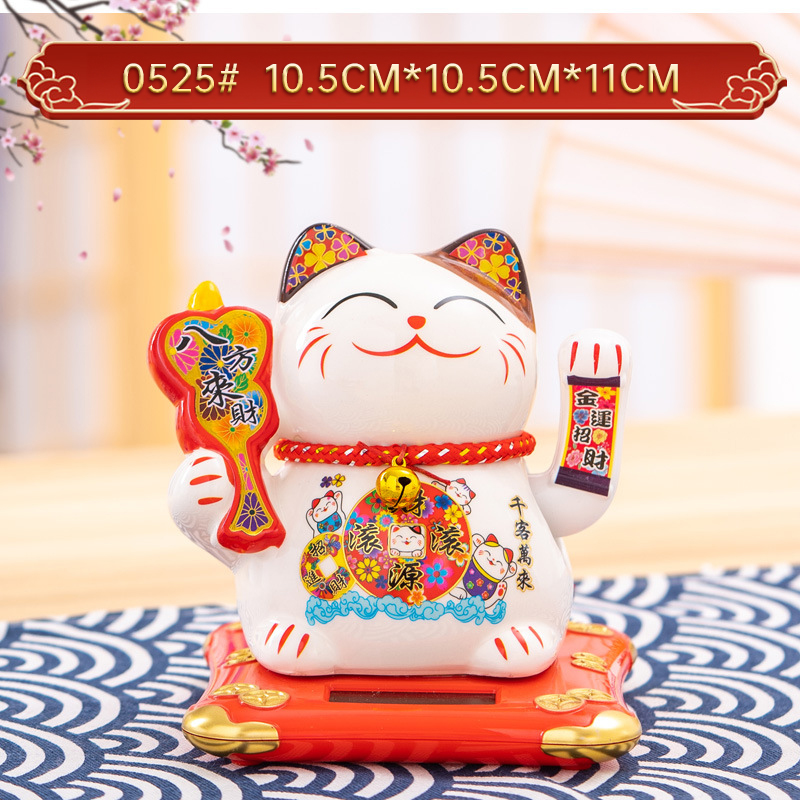 Gato de suerte chino decorativo que puede mover la mano anualidad regalo para coches pequeños adornos artesanías — imagen 8
