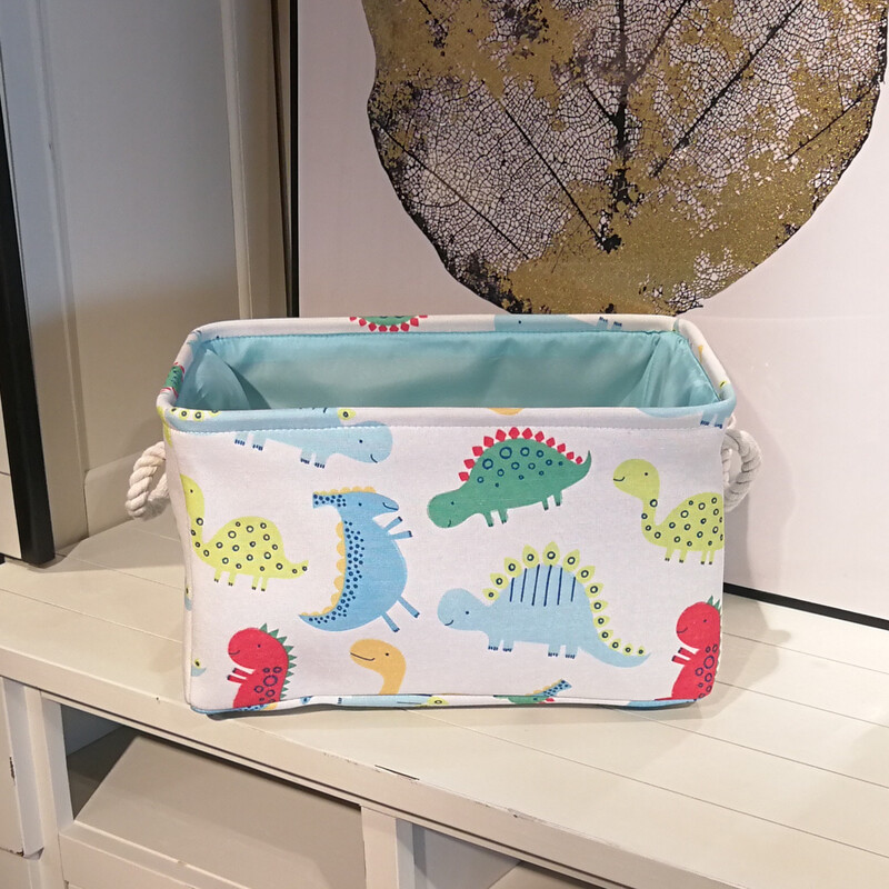 Canvas Folding Embroidery Cartoon Dinosaur Toy Storage Basket Storage Basket — image 6